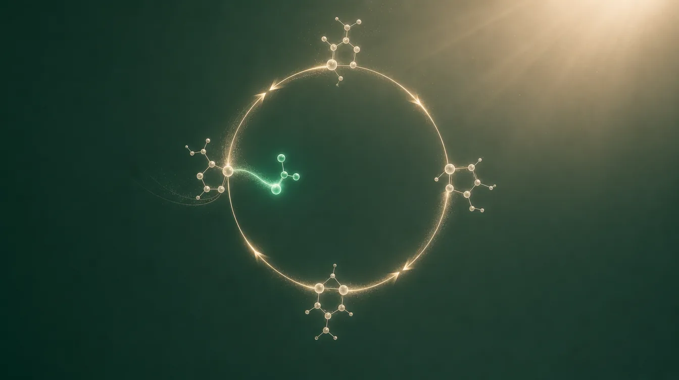 Visualisatie van een redox-cyclus — NAD+/NADH of Coenzym Q10