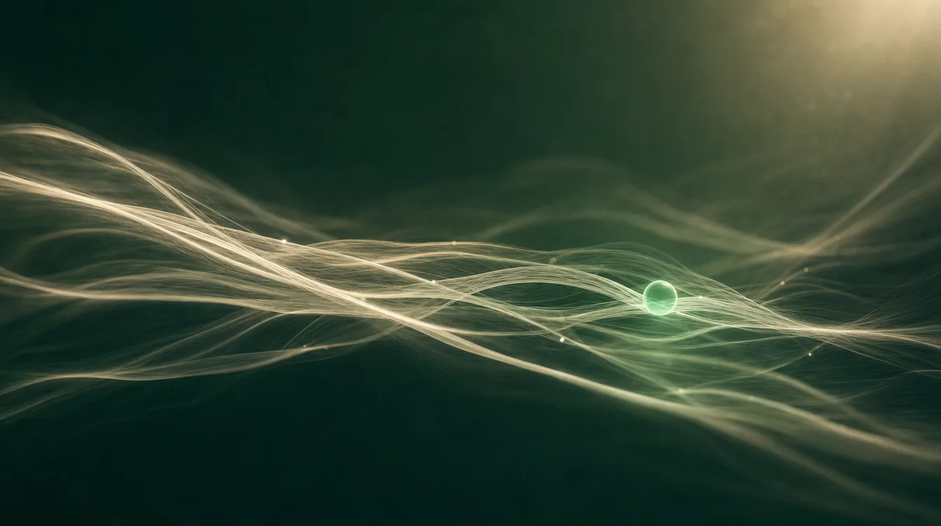 Visualisatie van vezels en korteketenvetzuren — flowing strands met butyraat-knooppunt